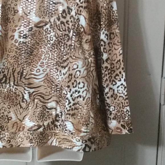 Cheetah Print Textured Jacket Plus - Picture 8 of 12